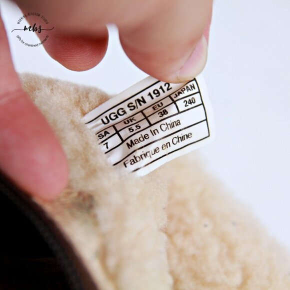 UGG Australia Maddison Mid Calf Side Zip Buckle Suede Boots Brown Women 7 - Picture 15 of 15